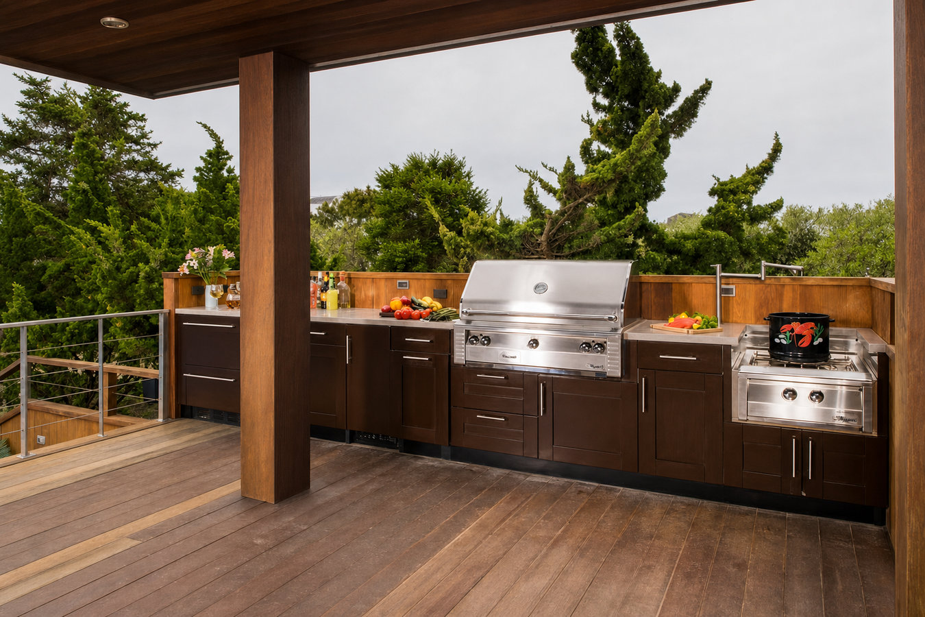 Outdoor kitchen decks