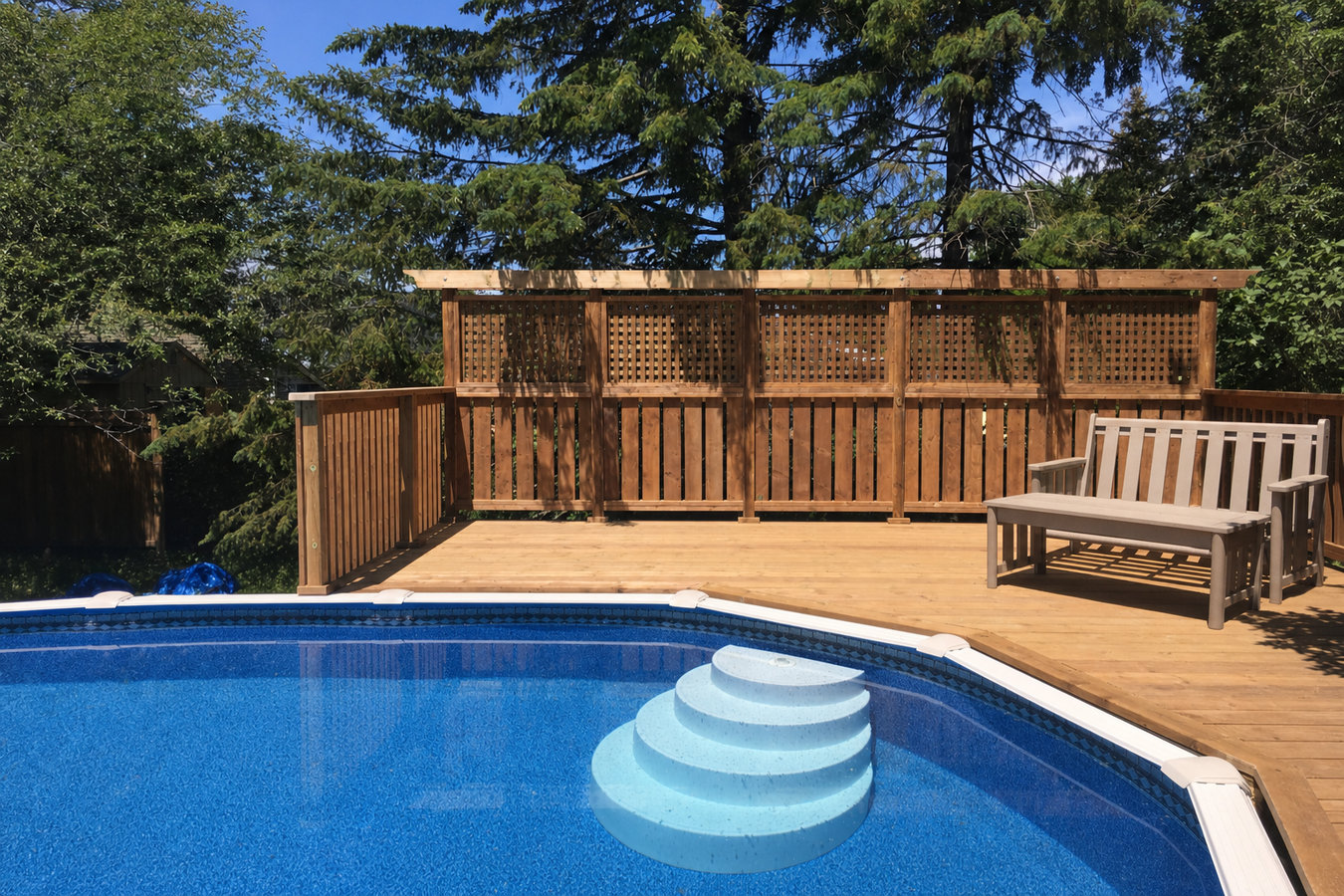 Pool deck construction