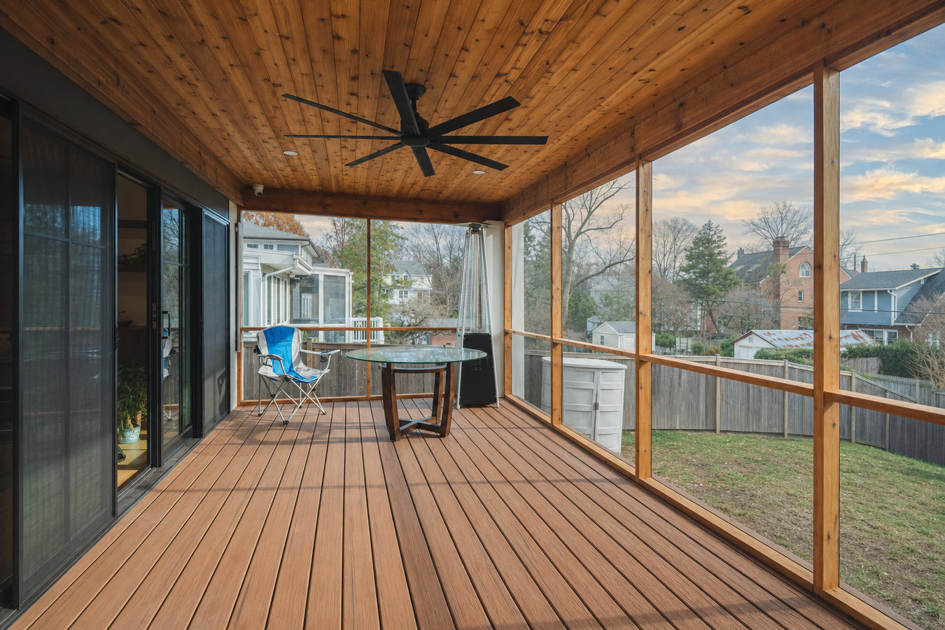 Screened-in porches and screened decks